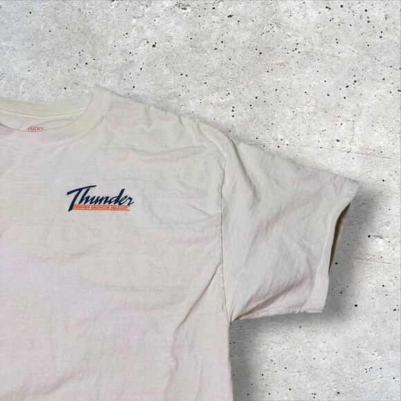 Denver Broncos Thunder Mascot T-Shirt XL Hanes Beefy-T Vintage Double-Sided NFL - Picture 3 of 12